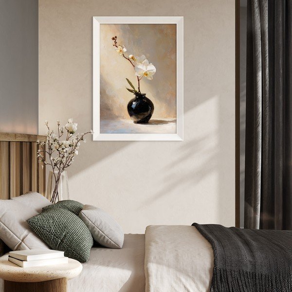 Tiskana slika z okvirjem 56x75 cm White Orchid – Styler-image-2