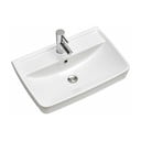 Beli keramični umivalnik brez pipe 60x40 cm Set 357 - Pelipal