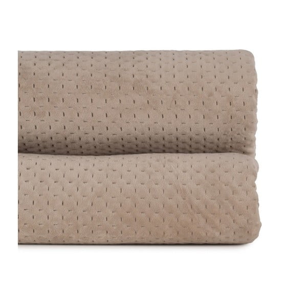 Bež prešito pregrinjalo 240x260 cm – Ixia