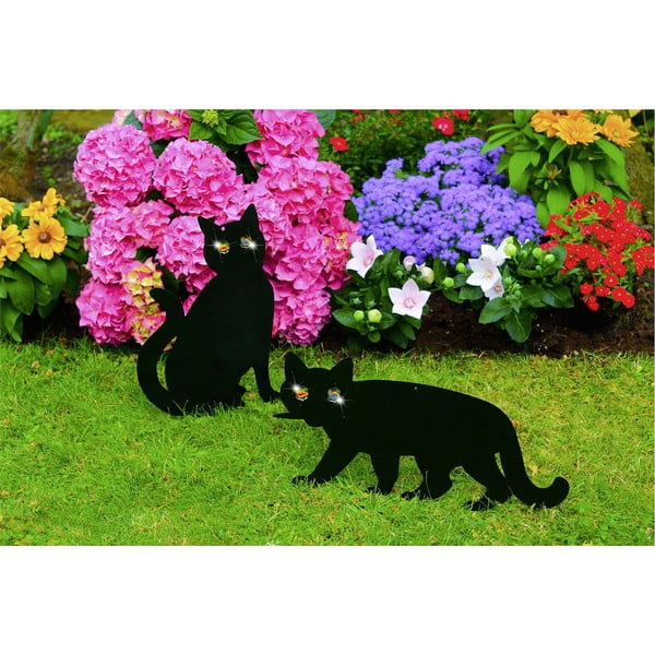 Kovinska/steklena vrtna dekoracija 2 ks – Maximex-image-1