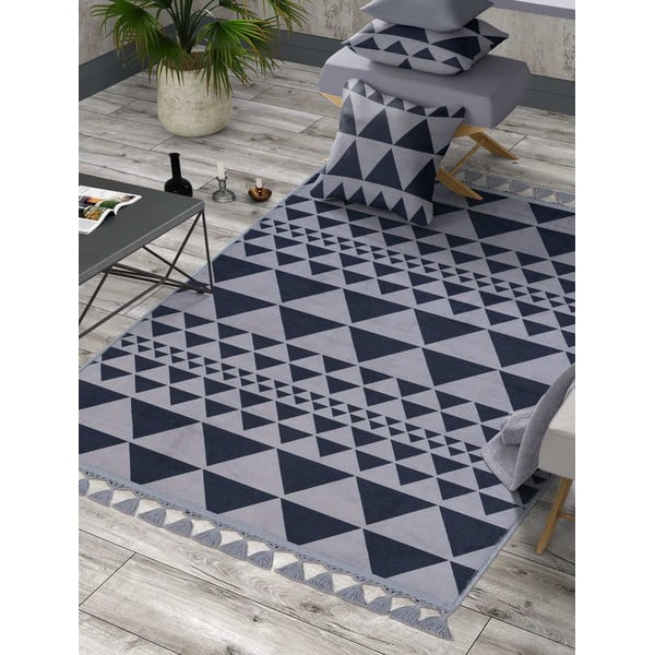 Siva pralna preproga 180x120 cm - Vitaus-image-1