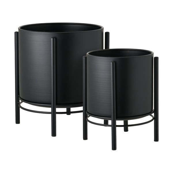 Kovinski okrasni cvetlični lonci v kompletu 2 ks Svarta – House Nordic