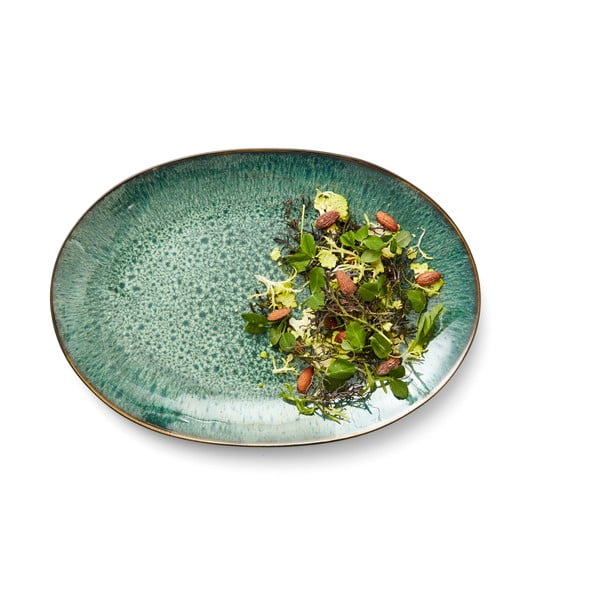 Zelen/črn servirni krožnik iz kamenine Gastro Green/Black – Bitz-image-1