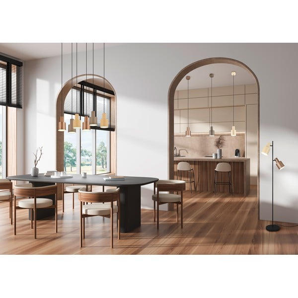 Rumena viseča svetilka s kovinskim senčilom ø 12 cm Agudo – Trio-image-3