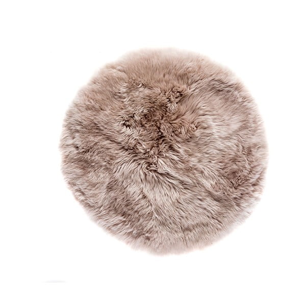 Svetlo rjava preproga iz ovčje kože Royal Dream Zealand, ⌀ 70 cm