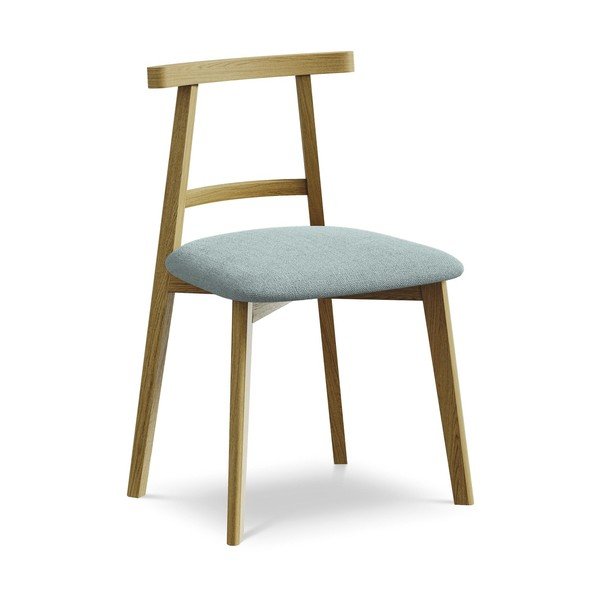 Moder jedilni stol iz masivnega lesa Ohelo – Makamii