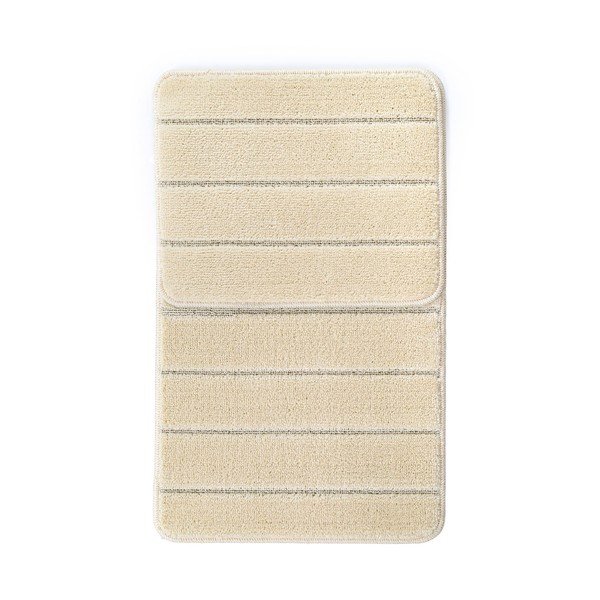 Kremno bele kopalniške preproge v kompletu 2 ks 50x80 cm Yeni Cizgli – Foutastic-image-2