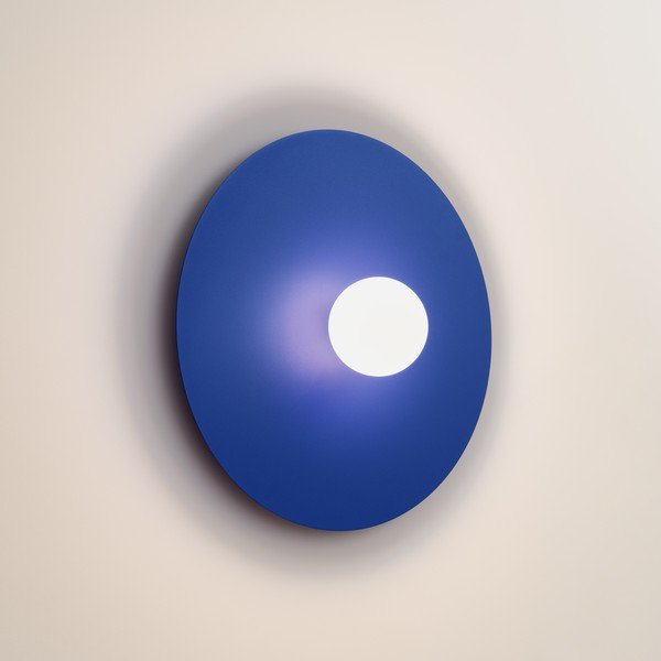 Temno modra kovinska stenska svetilka ø 50 cm AKE – Thoro-image-2