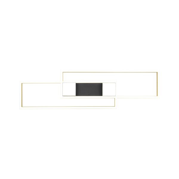 Črno-zlata zatemnitvena LED stropna svetilka z daljinskim upravljalnikom 28x100 cm Albany – Trio-image-4