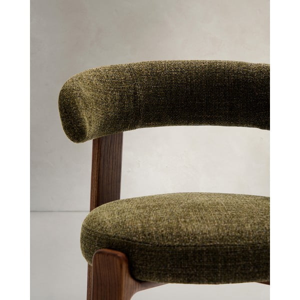 Kaki zelen in rjav jedilni stol iz masivnega jesena Granite – Kave Home-image-3