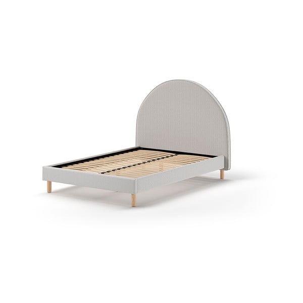 Siva oblazinjena postelja z letvenim dnom 140x200 cm MOON – Vipack-image-2