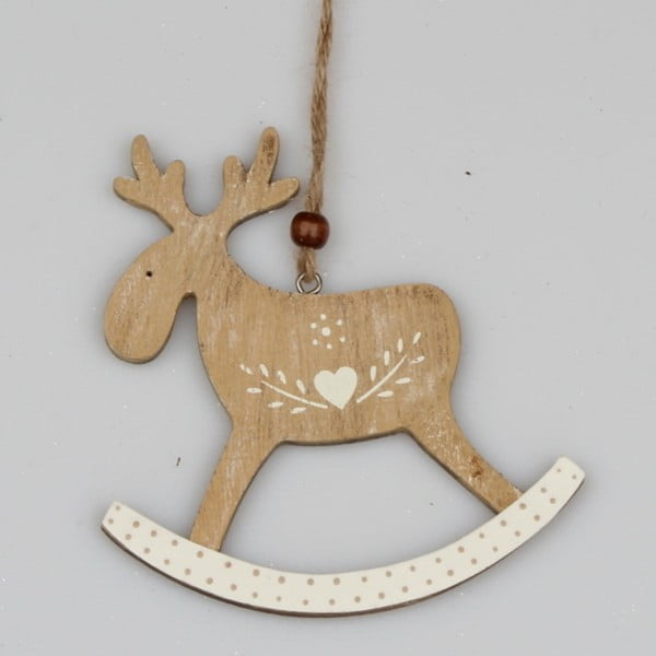 Viseča lesena dekoracija Dakls Reindeer