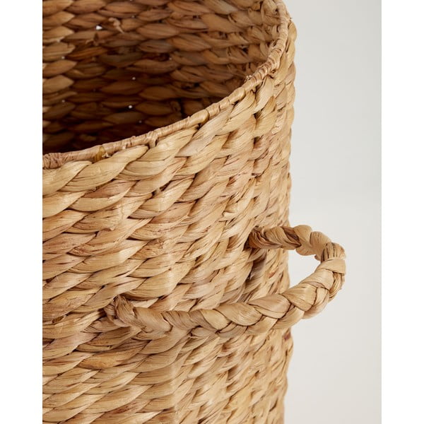 Koš za perilo iz vodne hijacinte v naravni barvi Yessira – Kave Home-image-4