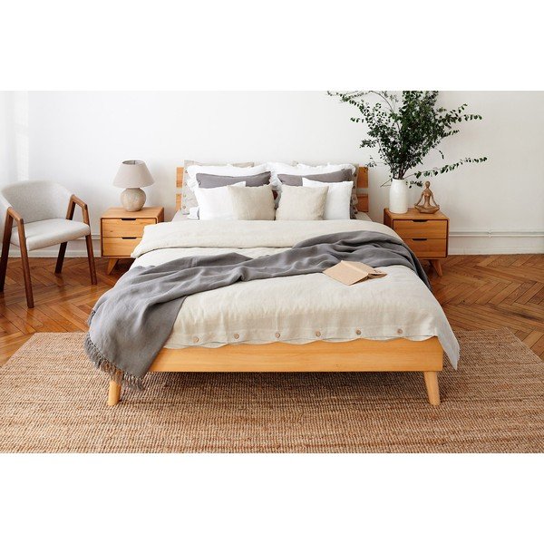 Zakonska postelja iz bukovega lesa 200x200 cm Greg 2 - The Beds-image-3