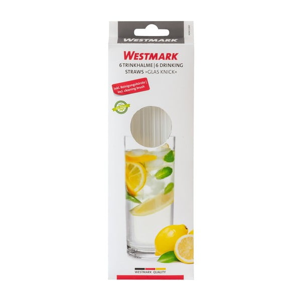 Komplet 6 steklenih slamic Westmark z ukrivljenim steklom-image-1
