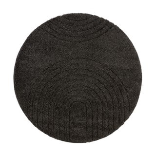 Črna preproga Mint Rugs Norwalk Fergus, ø 160 cm
