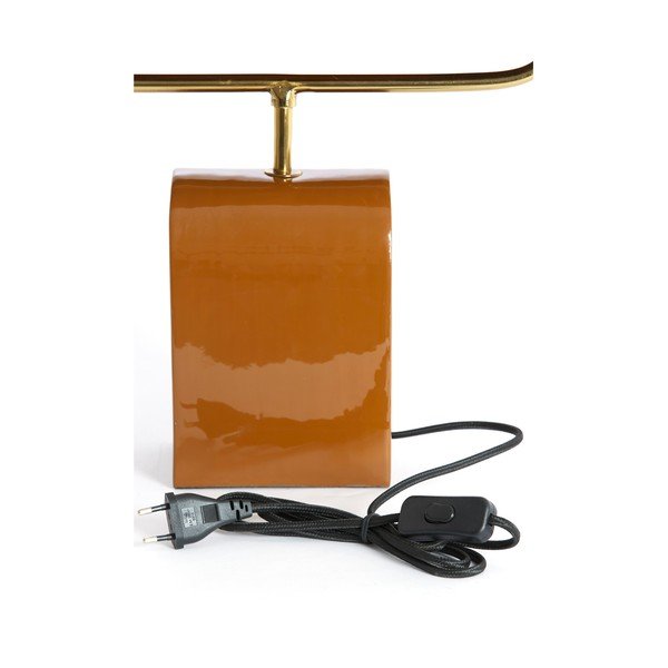 Oranžna kovinska namizna svetilka (višina 38 cm) Cardona – Light & Living-image-4