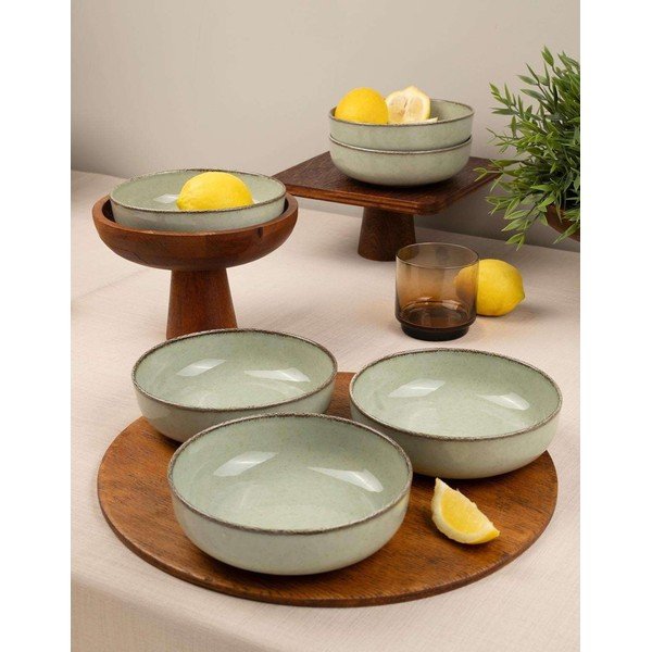 Svetlo zelene porcelanaste skledice v kompletu 6 ks 75 ml – Hermia-image-1