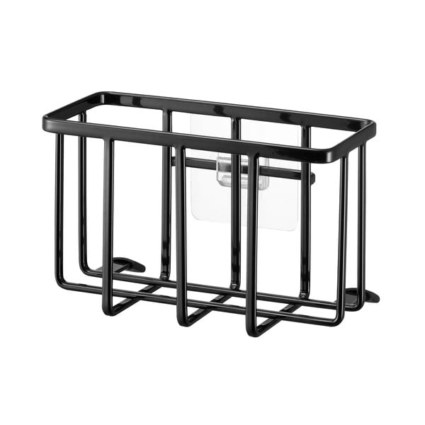 Črno kovinsko držalo za detergent z namestitvijo brez vrtanja Film Hook – YAMAZAKI