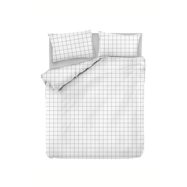 Bela podaljšana bombažna posteljnina za zakonsko posteljo 200x220 cm Piga - Mijolnir