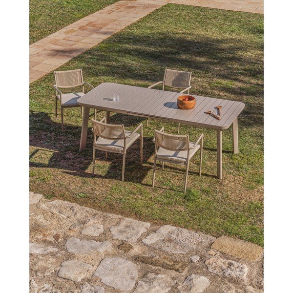 Kovinska vrtna miza 100x220 cm Izola – Kave Home-image-3