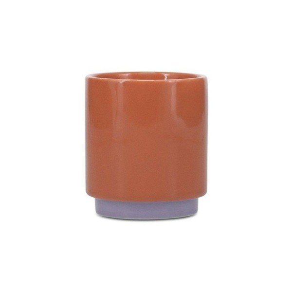 Oranžna/vijolična skodelica iz kamenine 130 ml Duo – ONA
