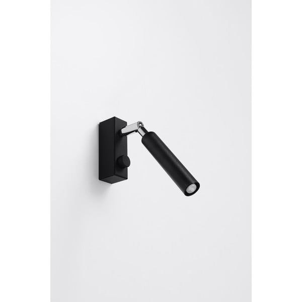 Črno točkovno svetilo 10x3 cm Tiden – Sollux-image-2