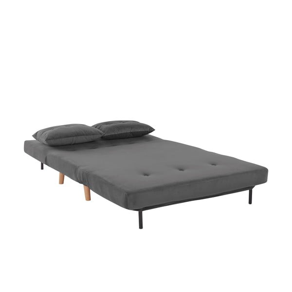 Siva žametna zofa 125 cm Magalli - Støraa -image-2