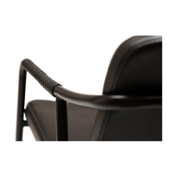 Črn fotelj iz umetnega usnja DAN-FORM Denmark Boto-image-1