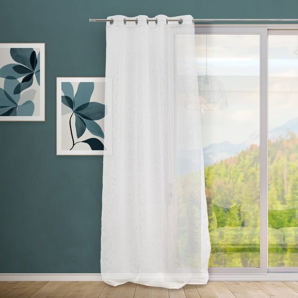 Srebrno-bela prosojna zavesa 140x260 cm Pucka – Casa Selección-image-1