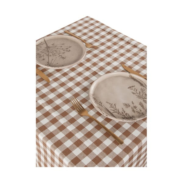 Bombažen namizni prt 150x150 cm Gingham – Tiseco Home Studio-image-1