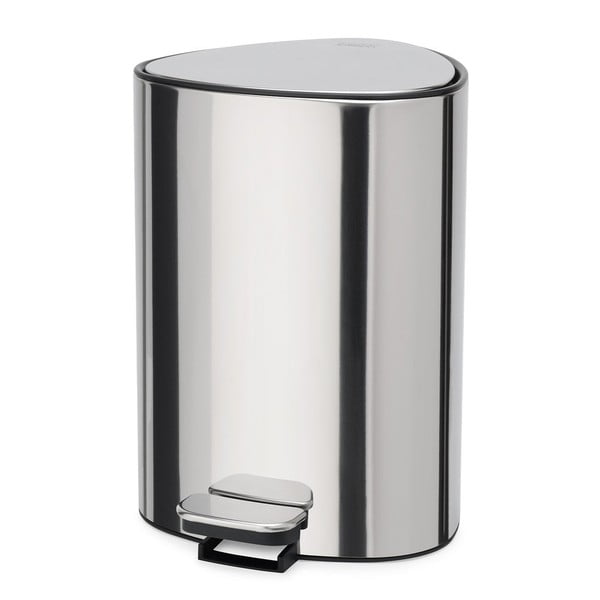Plastičen koš za smeti s pedalom v srebrni barvi 5 l Luxe – Joseph Joseph