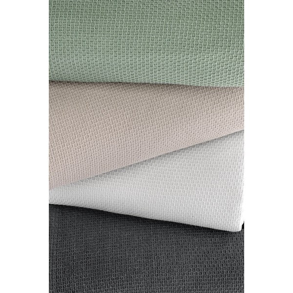 Belo bombažno pregrinjalo za zakonsko posteljo 220x240 cm - Mijolnir-image-1