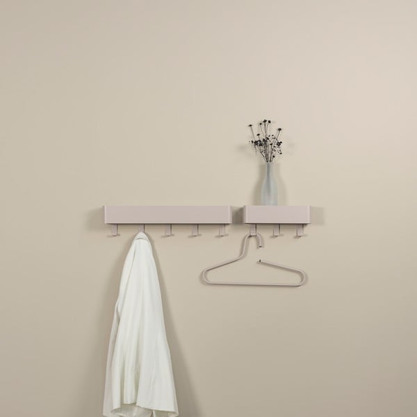 Sivorjav kovinski stenski obešalnik s polico 52 cm Dax Play – Spinder Design-image-3