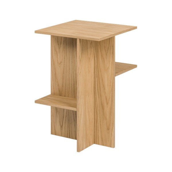 Nočna omarica v hrastovem dekorju s policami v naravni barvi Atik – noo.ma-image-4