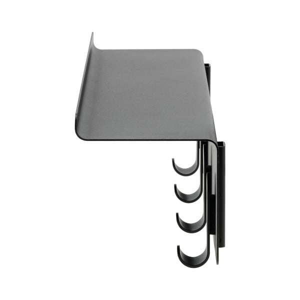 Črn jeklen stenski obešalnik s polico 11,5 cm A-Hallway – Zone-image-4