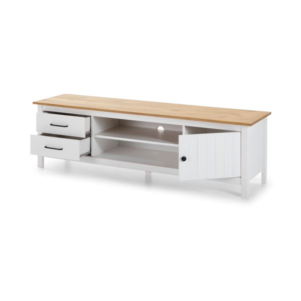 Bela TV omarica iz masivnega bora 158x47 cm Miranda – Marckeric-image-4