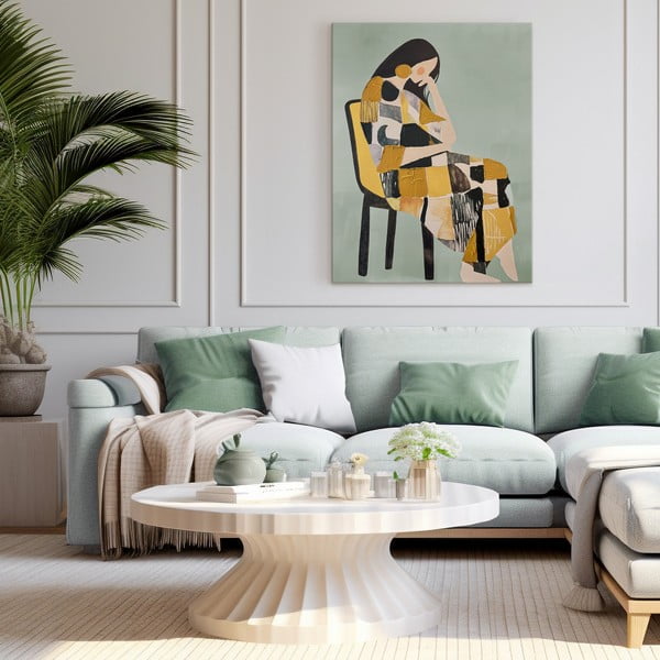 Slika z ročno naslikanimi elementi 70x100 cm Penelope – Styler-image-4