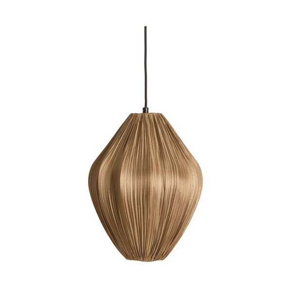 Rjava viseča svetilka s tekstilnim senčilom ø 12 cm Verita – Light & Living