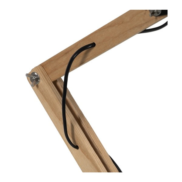 Črna/naravna namizna svetilka s kovinskim senčilom (višina 55 cm) – Ixia-image-4