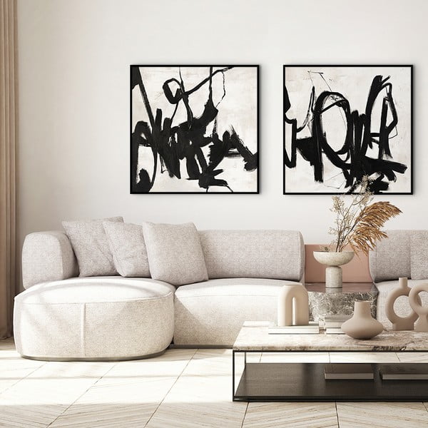 Ročno naslikana slika 100x100 cm Playblack 2 - Malerifabrikken-image-4