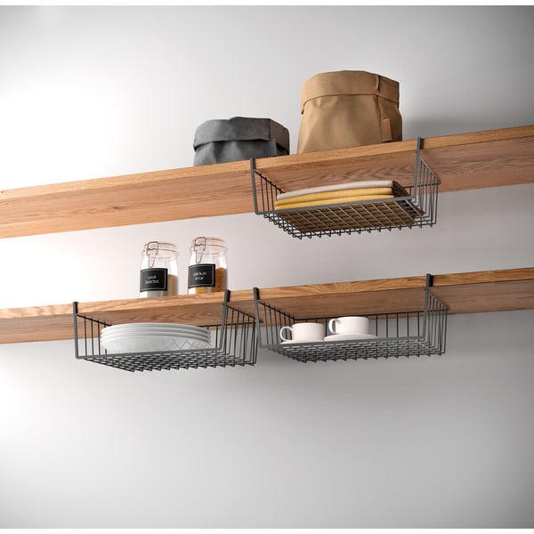Viseča košara iz nerjavečega jekla 26x40 cm Kanguro – Metaltex-image-3