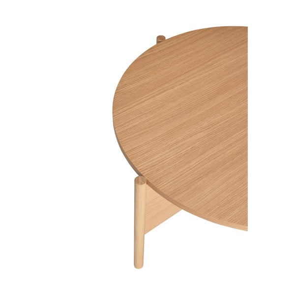 Okrogla mizica v hrastovem dekorju ø 86 cm Heritage – Hübsch-image-2