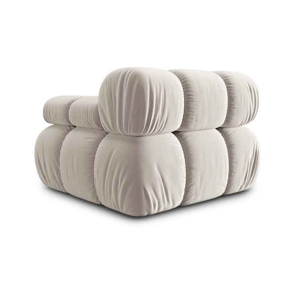 Bež žameten modul za sedežno garnituro (desni kot) Bellis – Micadoni -image-4