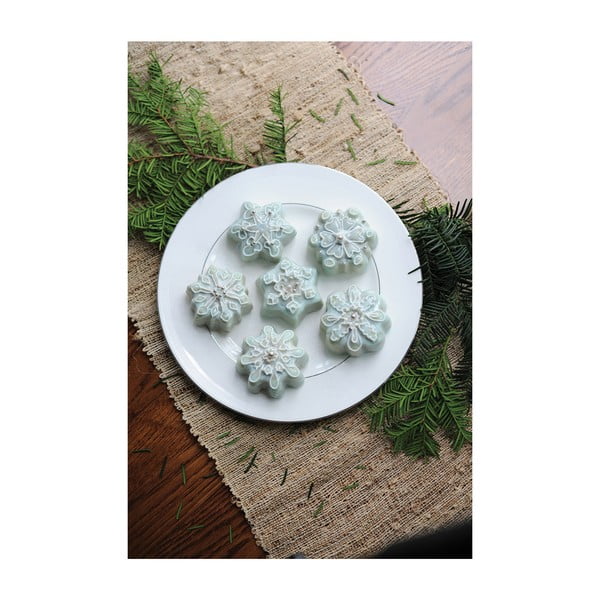 Model za 6 mini peciv v srebrni barvi Nordic Ware Snowflakes, 700 ml-image-2