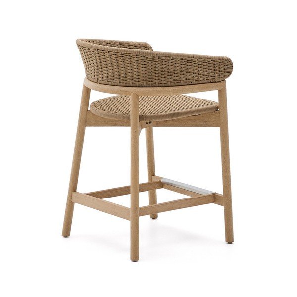 Vrtni barski stol iz masivnega lesa v naravni barvi Arinella – Kave Home-image-4