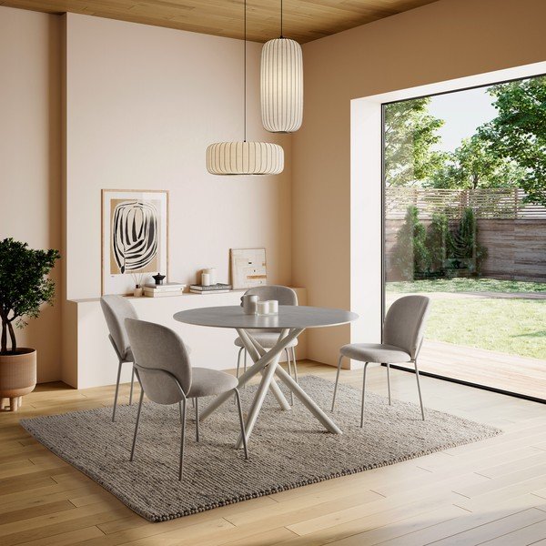 Okrogla jedilna miza s keramično ploščo ø 119,5 cm Talia – Marckeric-image-1