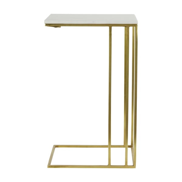 Stranska mizica z mizno ploščo v marmornem dekorju 31x41 cm Roshan – Light & Living-image-4