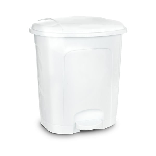 Bel plastičen koš za smeti s pedalom 3 l – Orion