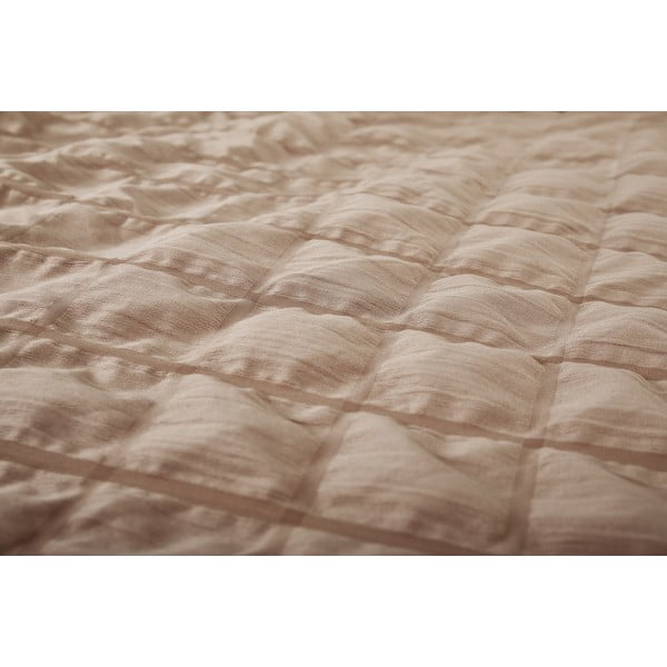 Rjava enojna posteljnina iz krepa 140x200 cm Naomi – My House-image-1